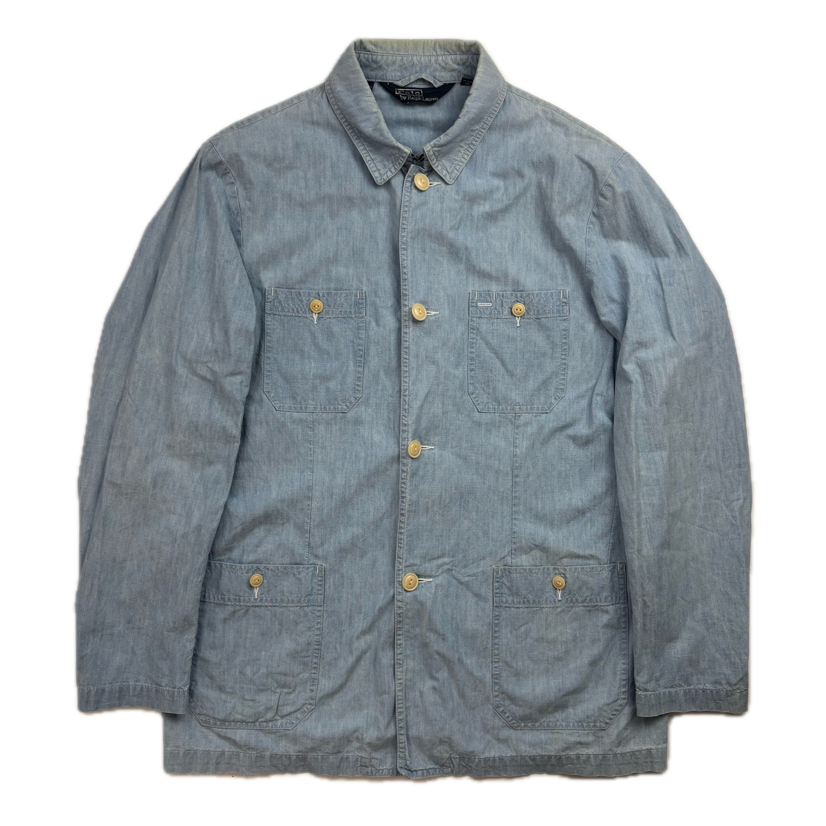 Polo Ralph Lauren Denim Chambray Utility Overshirt Shirt Chore Jacket - L