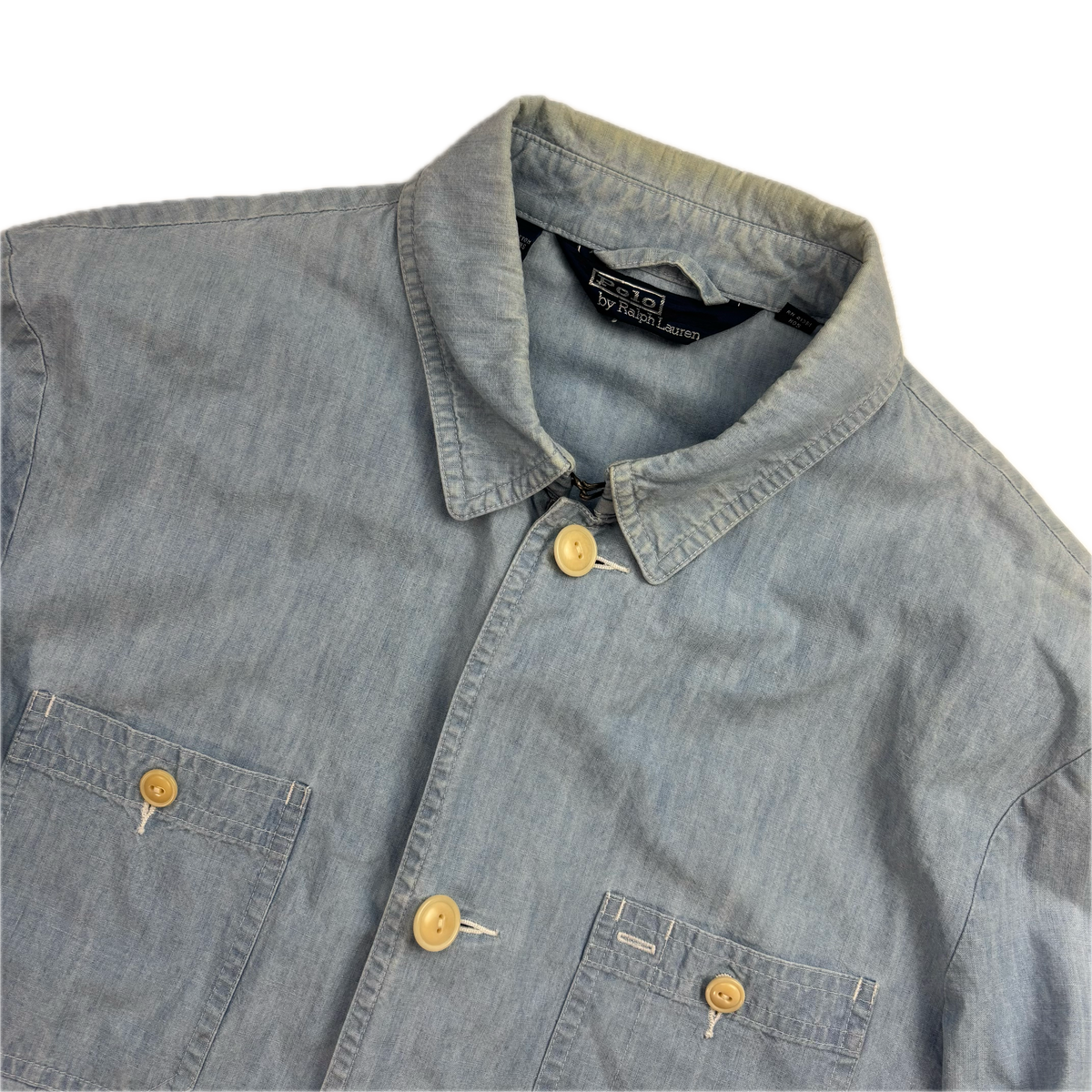 Polo Ralph Lauren Denim Chambray Utility Overshirt Shirt Chore Jacket - L