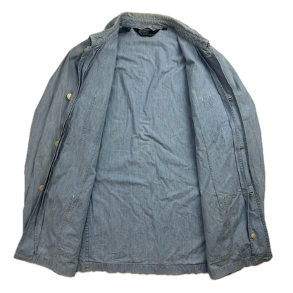 Polo Ralph Lauren Denim Chambray Utility Overshirt Shirt Chore Jacket - L