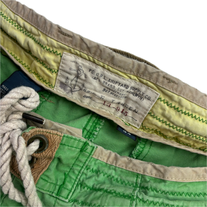 Polo Ralph Lauren Green Expedition Painted Tiger Graphic Patch Shorts Utility - 34
