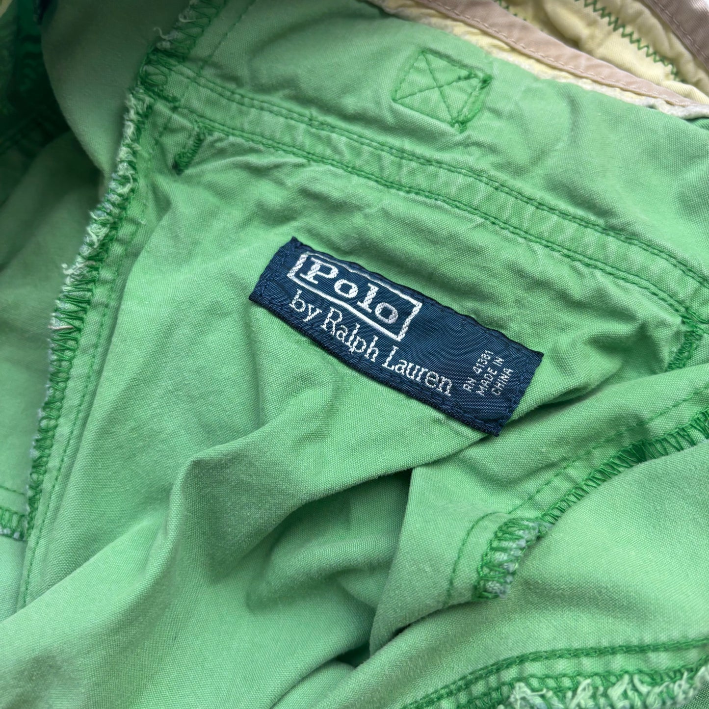 Polo Ralph Lauren Green Expedition Painted Tiger Graphic Patch Shorts Utility - 34