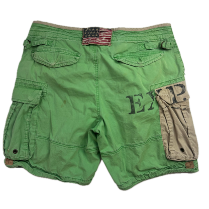Polo Ralph Lauren Green Expedition Painted Tiger Graphic Patch Shorts Utility - 34