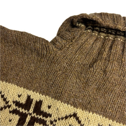 Ralph Lauren Polo Country Reindeer Shawl Neck Pattern Hand Knit Jumper (Wool) - XL