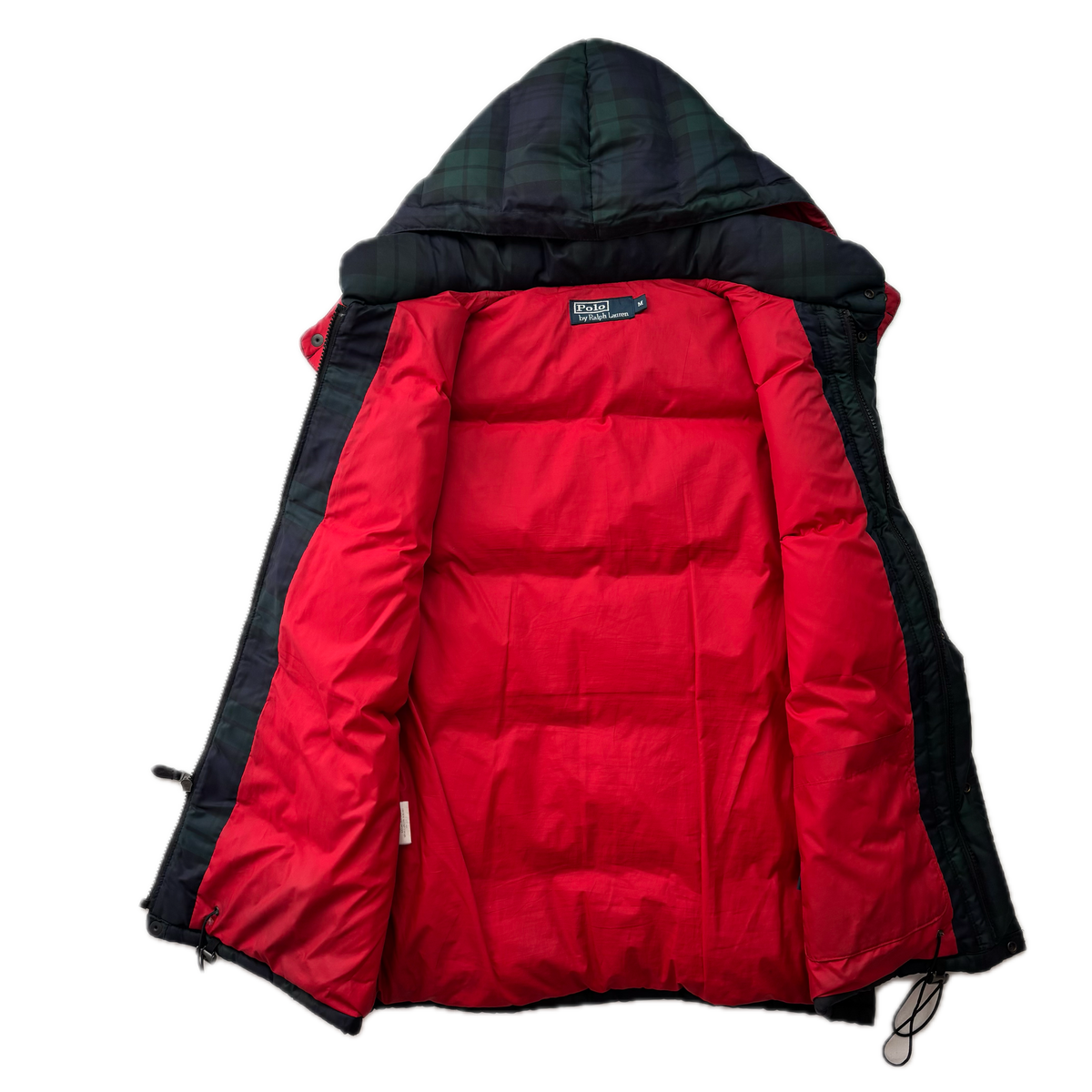Polo Ralph Lauren BlackWatch Tartan Hooded Body Warmer Gilet - M
