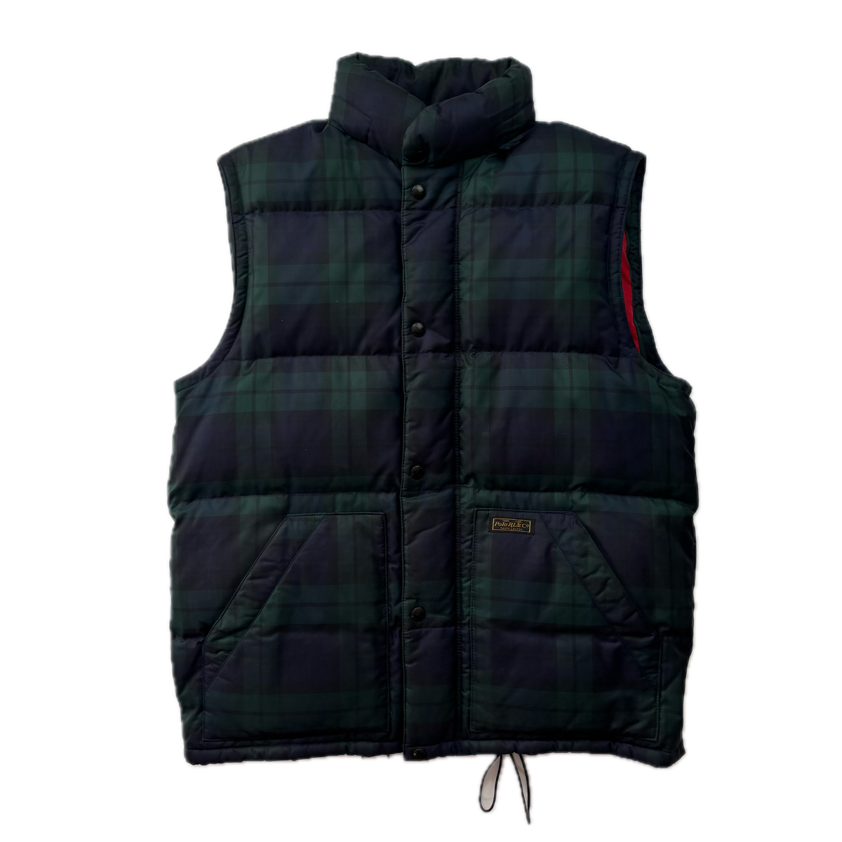 Polo Ralph Lauren BlackWatch Tartan Hooded Body Warmer Gilet - M