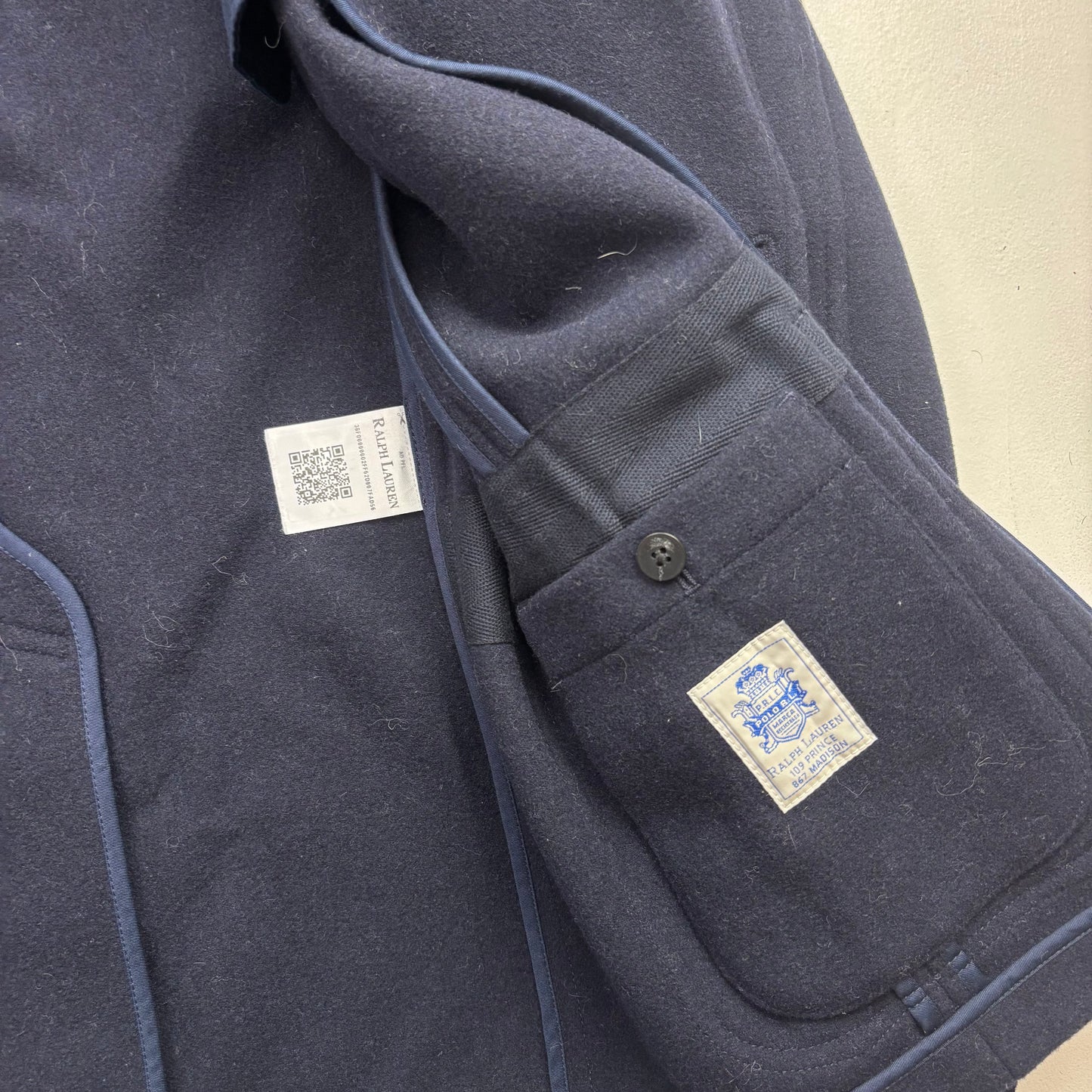 Polo Ralph Lauren Navy Double Breast Blazer Sports Jacket (Wool) - 40R