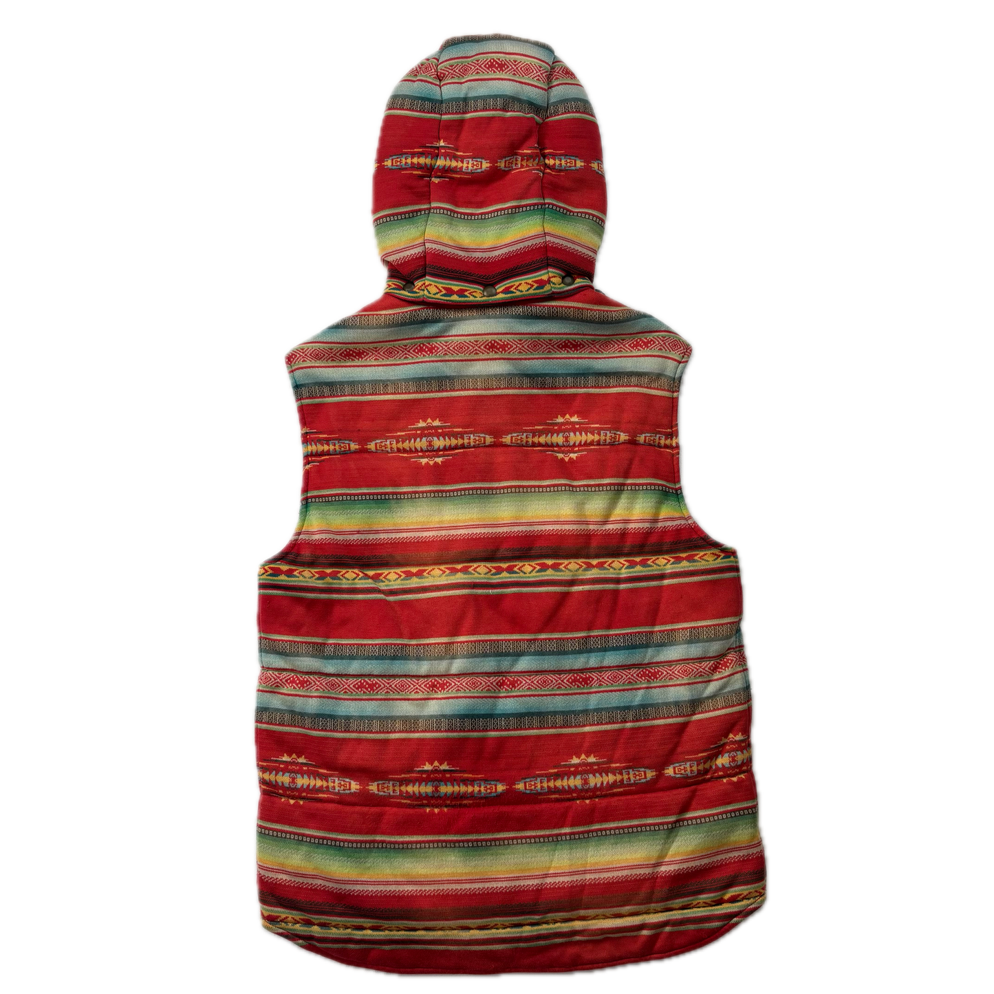 Polo Ralph Lauren Serape Aztec Body Warmer Hooded Gilet Vest Southwestern - M