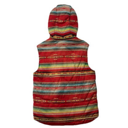 Polo Ralph Lauren Serape Aztec Body Warmer Hooded Gilet Vest Southwestern - M