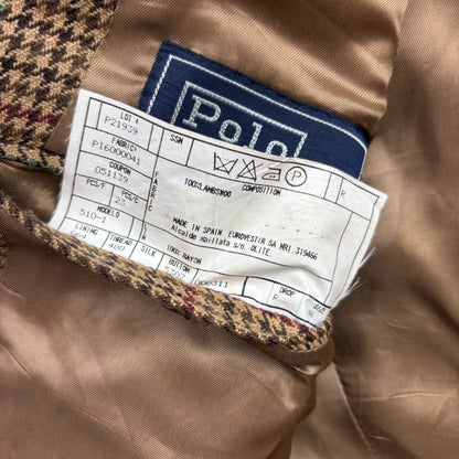 Polo Ralph Lauren Houndstooth Tweed Blazer Sports Coat (Lambswool) - 46R
