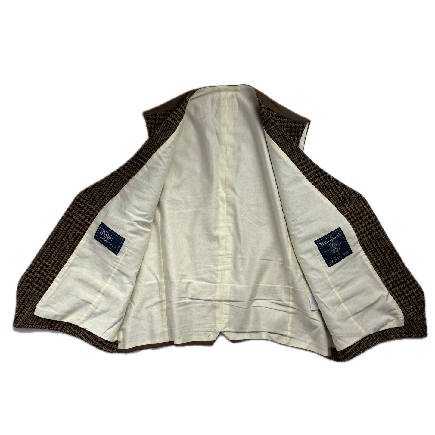 Polo Ralph Lauren Brown Tweed Glen Plaid Waistcoat (Wool) - 44R