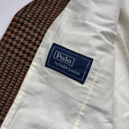 Polo Ralph Lauren Brown Tweed Glen Plaid Waistcoat (Wool) - 44R