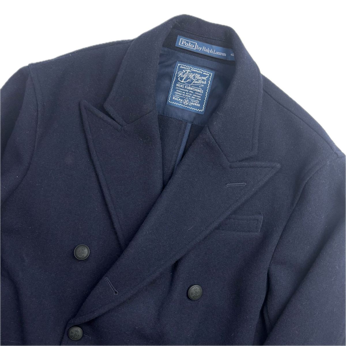 Polo Ralph Lauren Navy Double Breast Blazer Sports Jacket (Wool) - 40R
