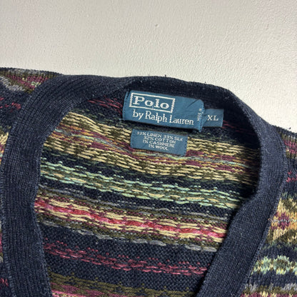 Polo Ralph Lauren Fairisle Cardigan (Silk Linen Cotton Cashmere Wool) - XL