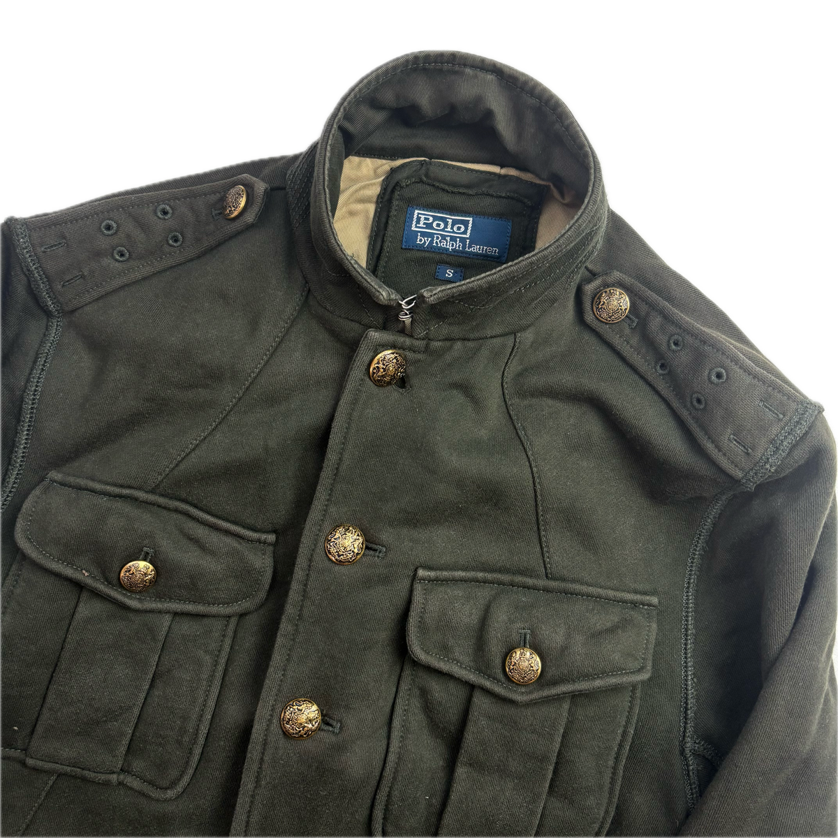 Polo Ralph Lauren Green Military Battle Dress Officer Jacket (Cotton) -  S