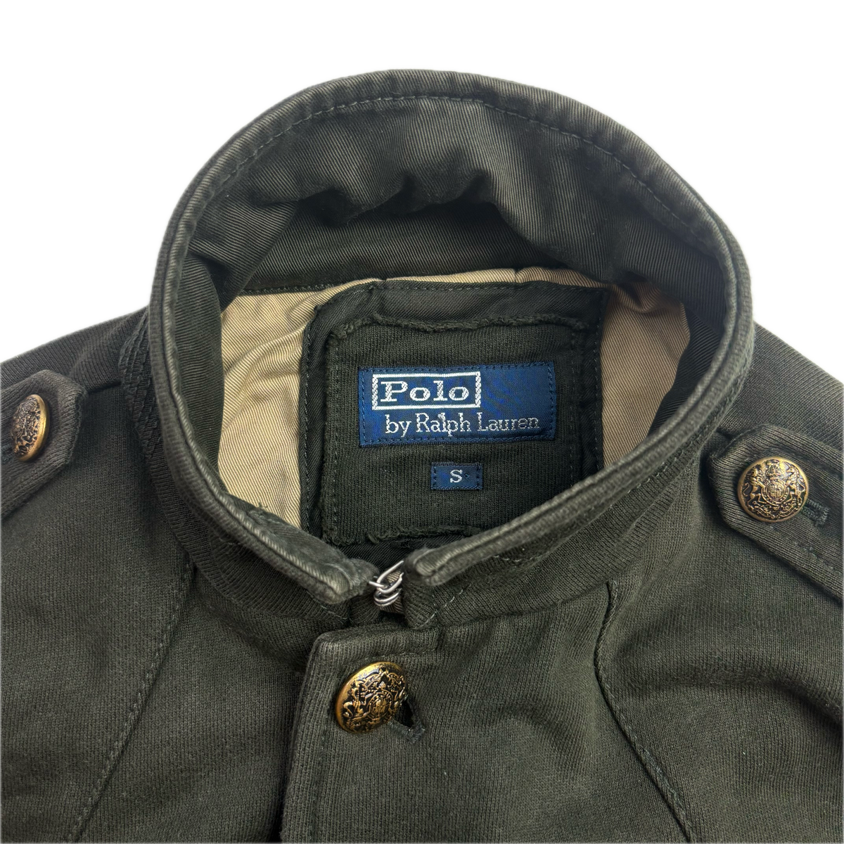 Polo Ralph Lauren Green Military Battle Dress Officer Jacket (Cotton) -  S