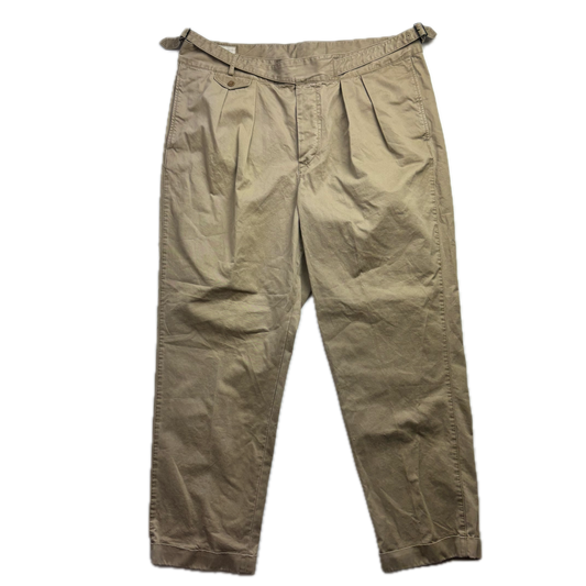 Polo Ralph Lauren Beige Whitman Officer Ghurka Military Trouser Chino Pants - 42x32