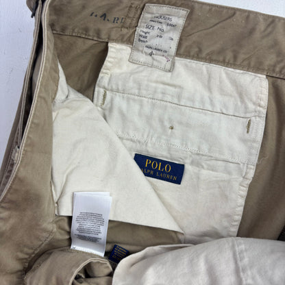 Polo Ralph Lauren Beige Whitman Officer Ghurka Military Trouser Chino Pants - 42x32