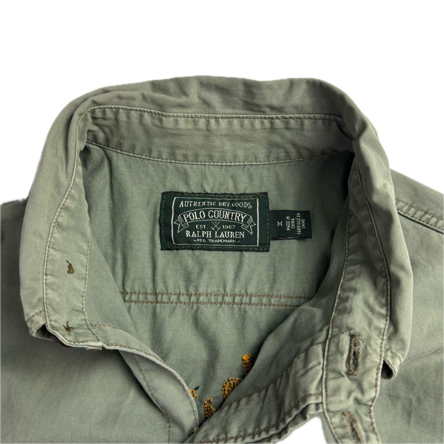 Polo Country Ralph Lauren Rod & Reel Green Fishing Shirt - M