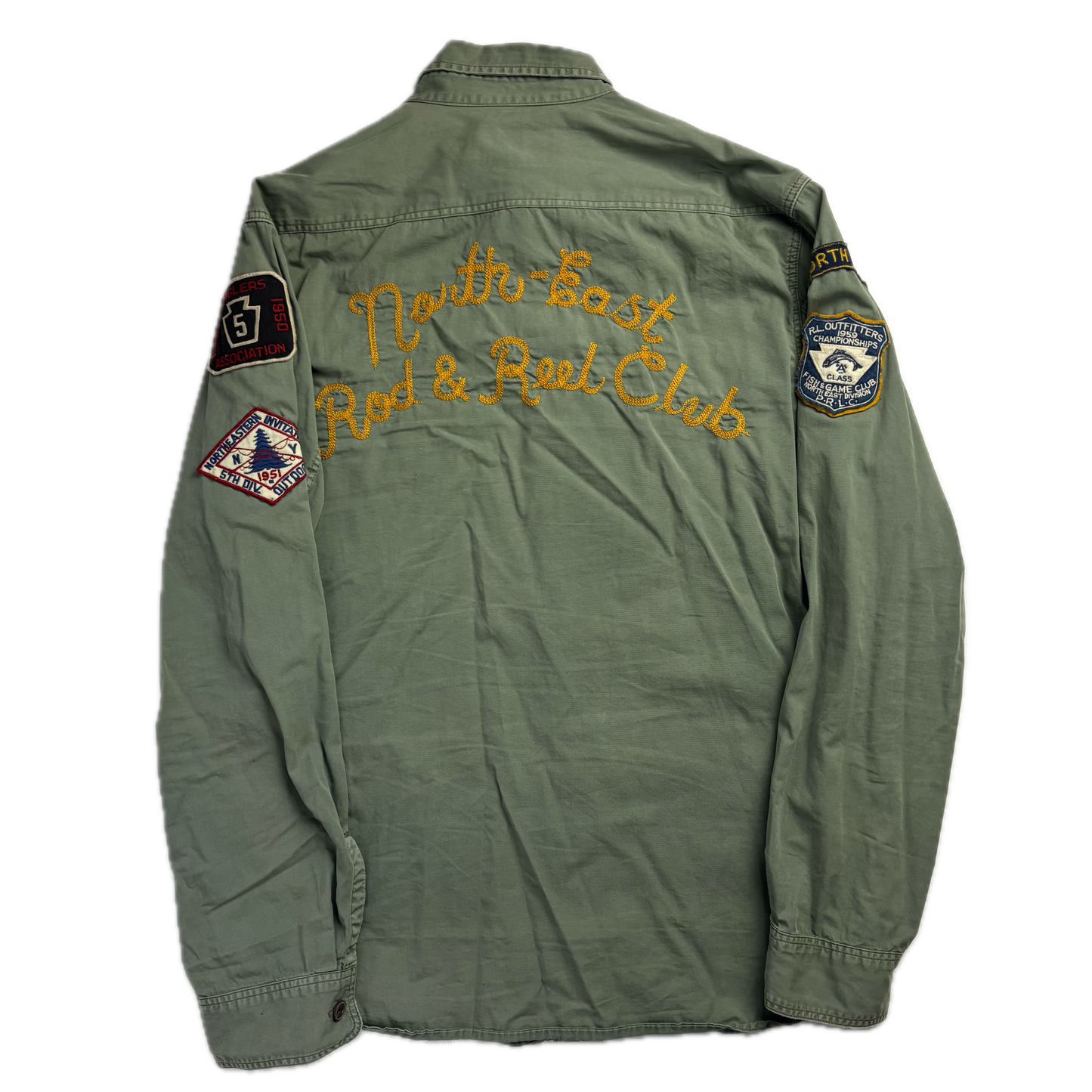 Polo Country Ralph Lauren Rod & Reel Green Fishing Shirt - M