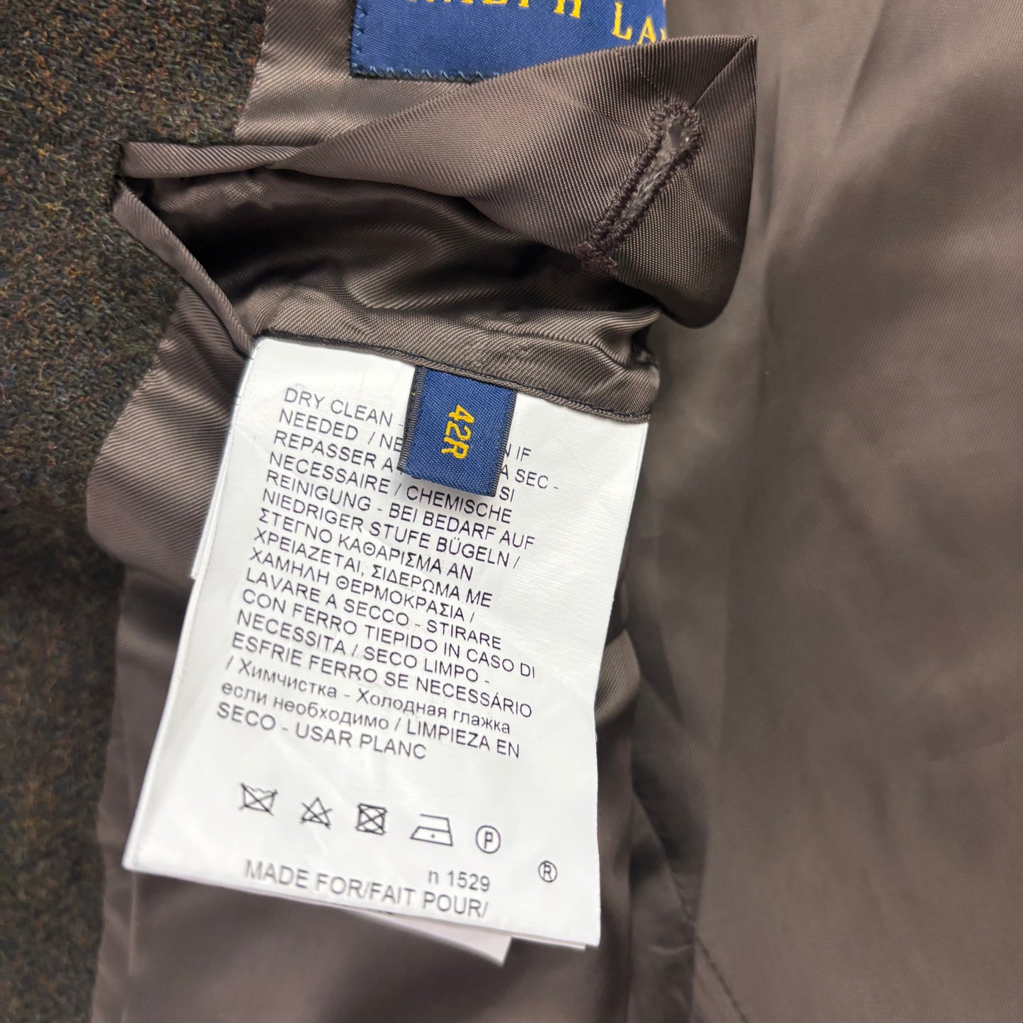 Polo Ralph Lauren Green Tweed RL67 Blazer Sports Coat (Wool) - 42R