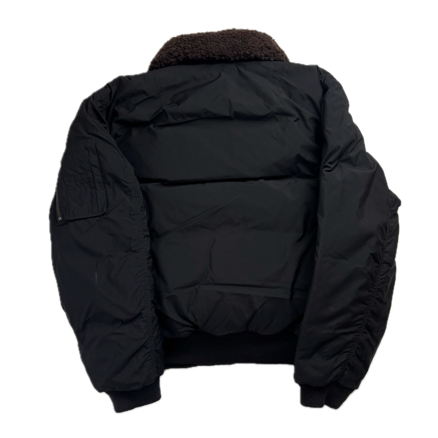 Polo Ralph Lauren Lambswool Collar Black Bomber Jacket - M