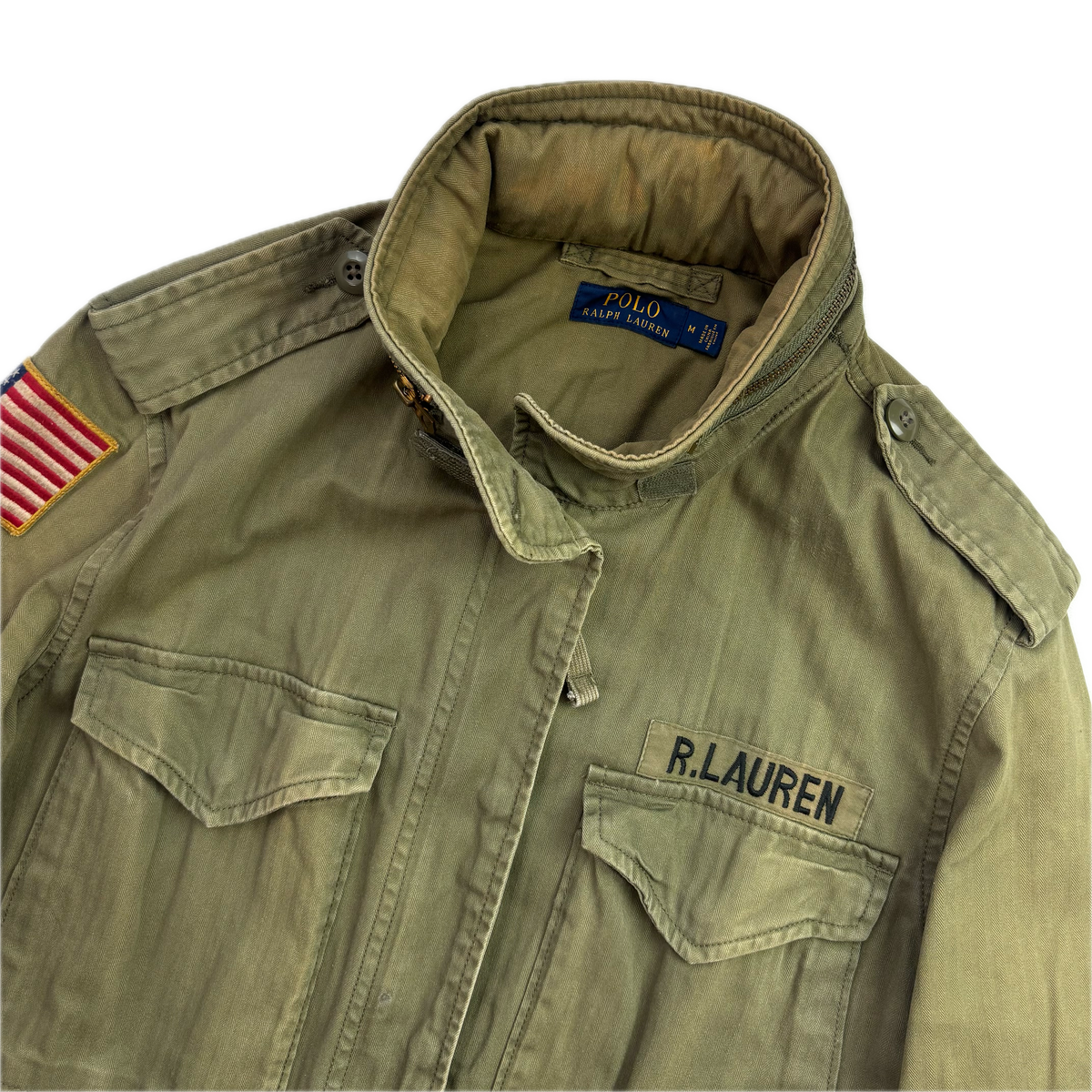 Polo Ralph Lauren Green Army Military Field Jacket - M