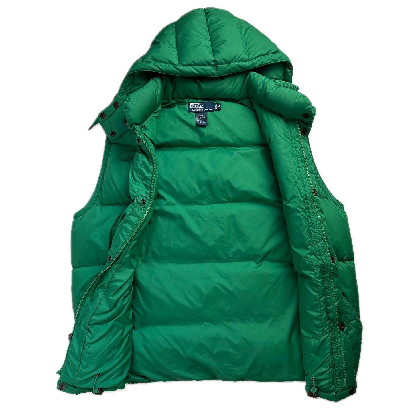 Polo Ralph Lauren Green Hooded Body Warmer Gilet Down Vest - M