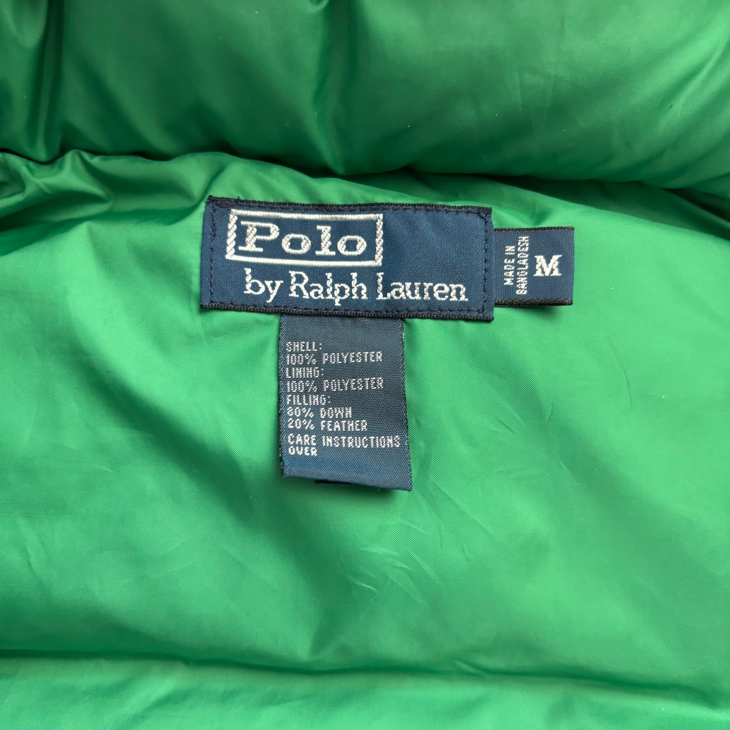 Polo Ralph Lauren Green Hooded Body Warmer Gilet Down Vest - M