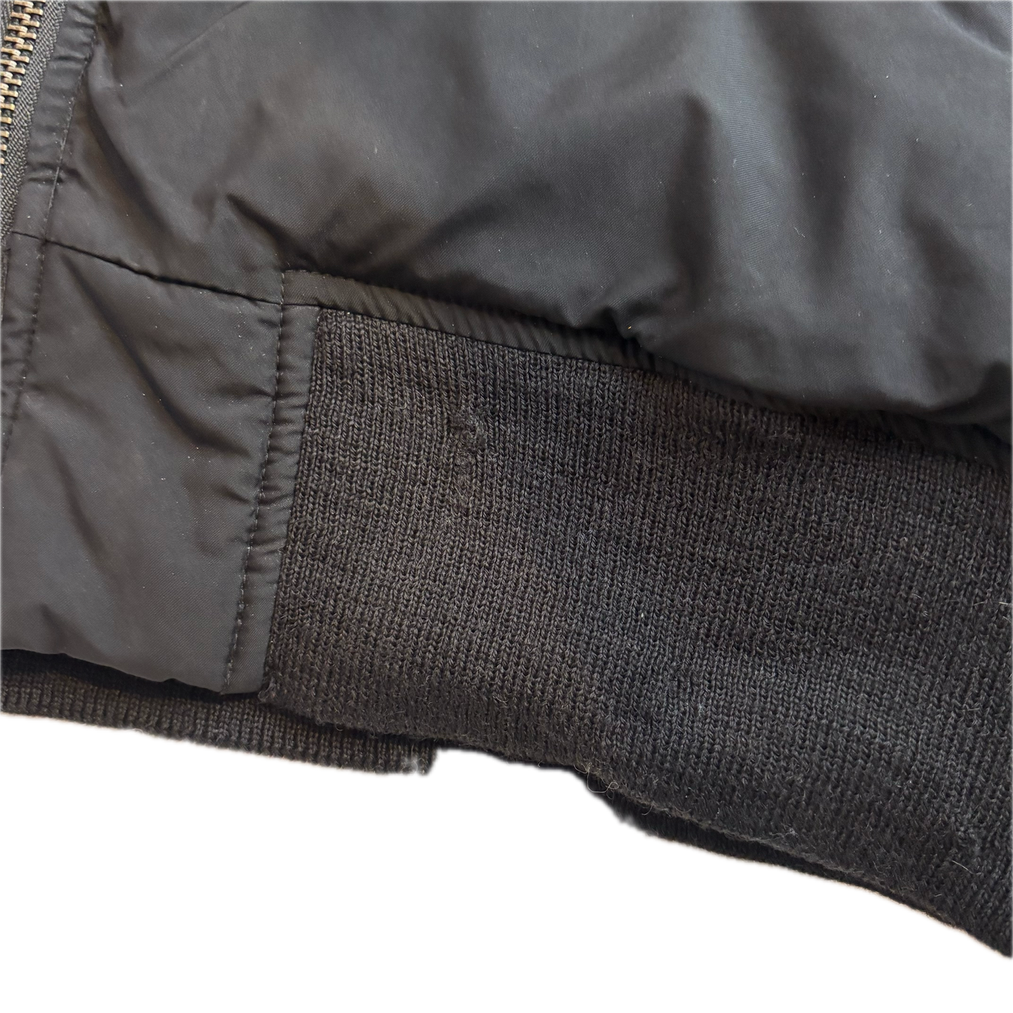 Polo Ralph Lauren Lambswool Collar Black Bomber Jacket - M