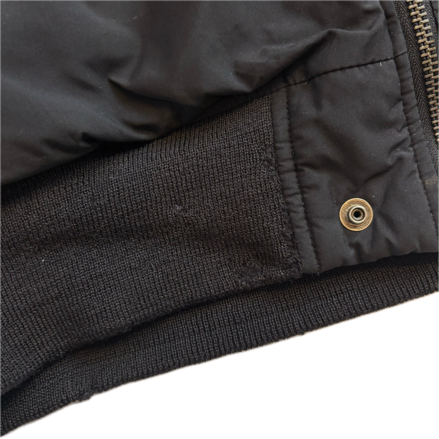 Polo Ralph Lauren Lambswool Collar Black Bomber Jacket - M