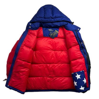 Polo Ralph Lauren Retro Suicide Ski Graphic Puffer Jacket Down Coat - L