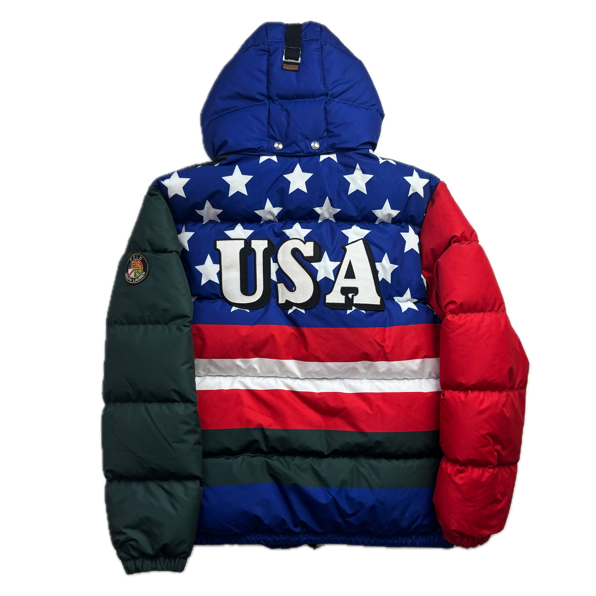 Polo Ralph Lauren Retro Suicide Ski Graphic Puffer Jacket Down Coat - L