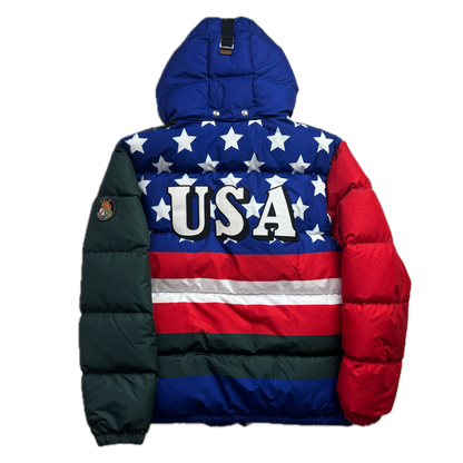 Polo Ralph Lauren Retro Suicide Ski Graphic Puffer Jacket Down Coat - L