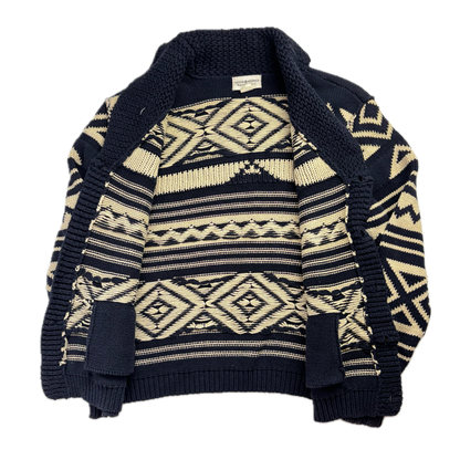 Denim & Supply Navy Beige Aztec Cardigan - XL