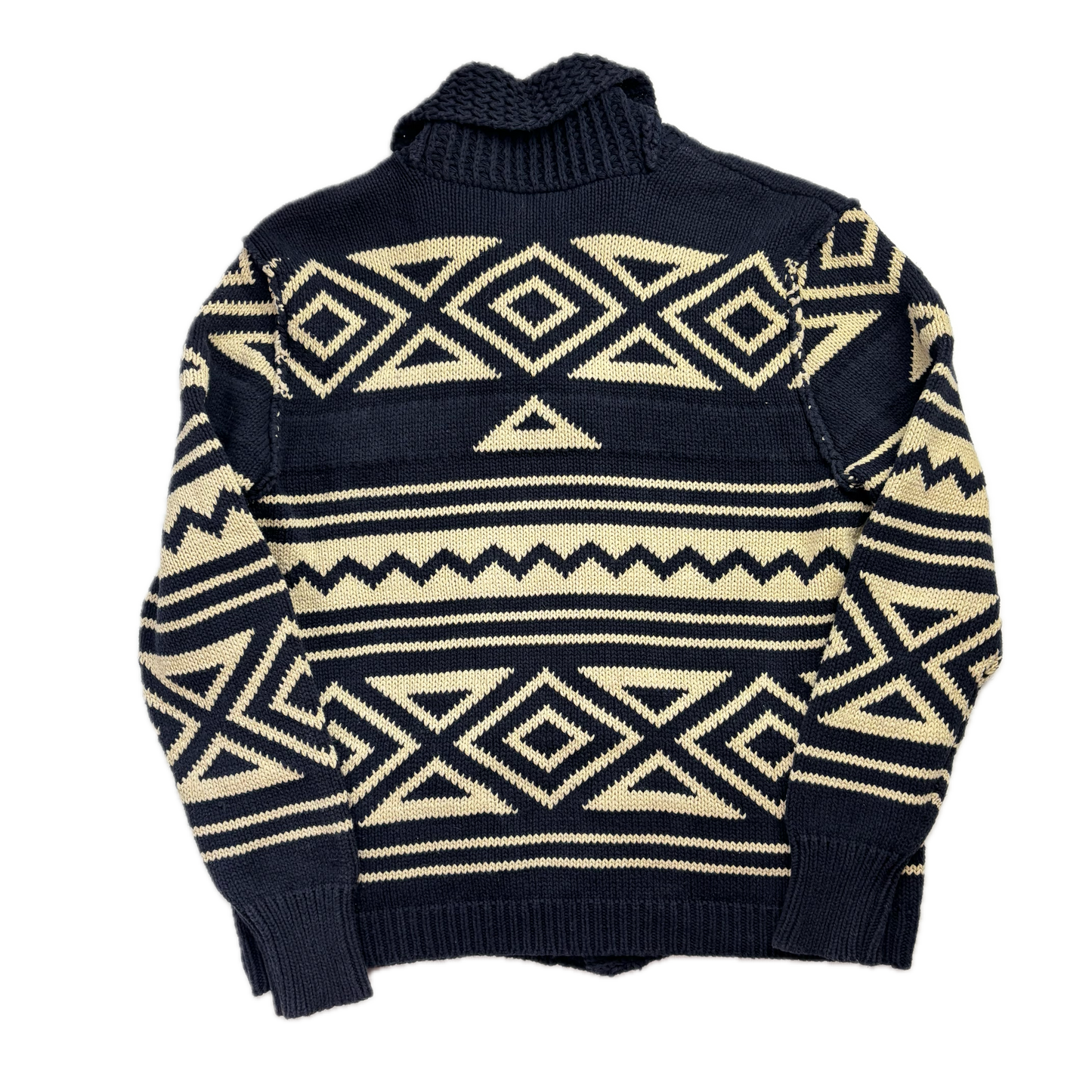 Denim & Supply Navy Beige Aztec Cardigan - XL