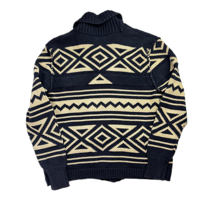 Denim & Supply Navy Beige Aztec Cardigan - XL