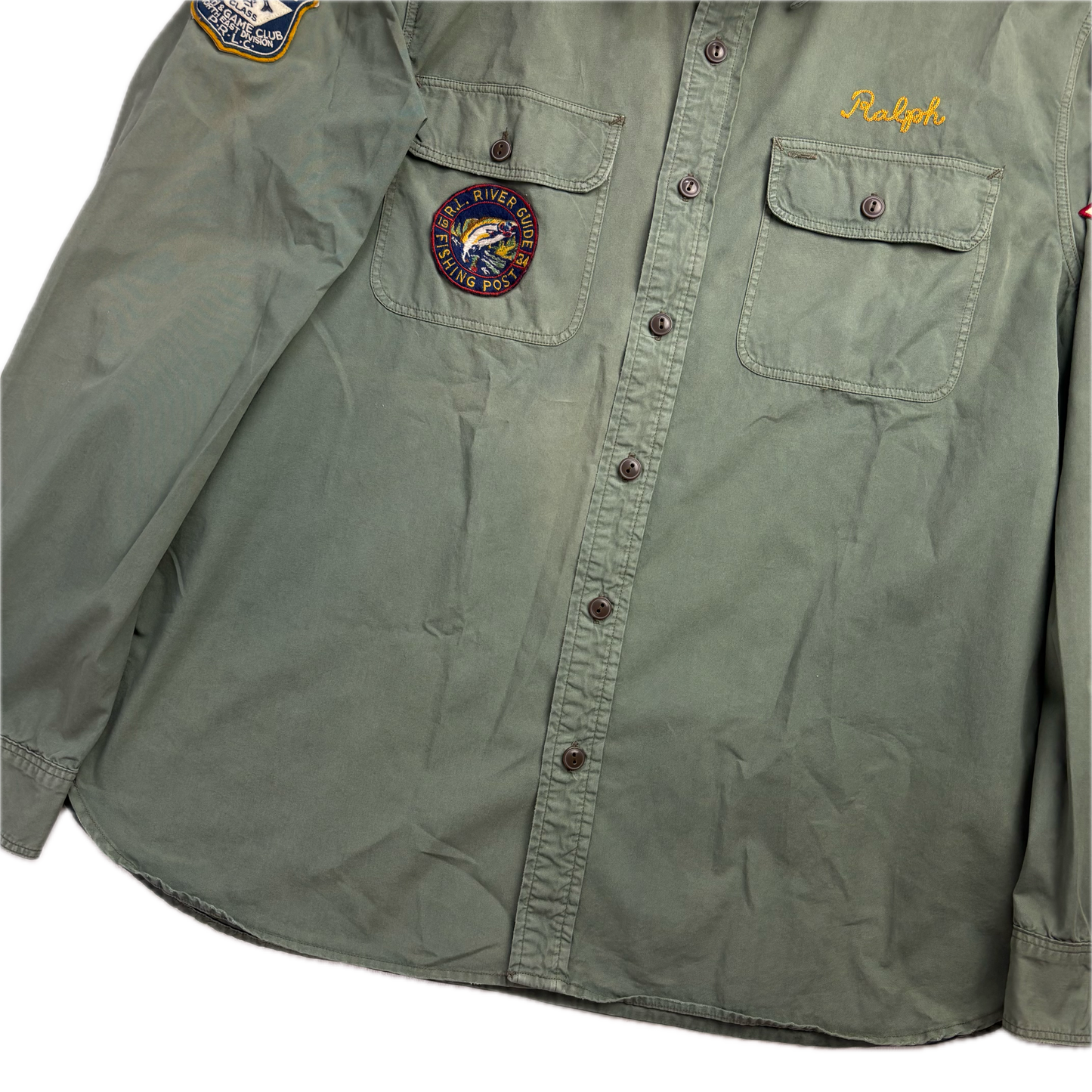 Polo Country Ralph Lauren Rod & Reel Green Fishing Shirt - XXL