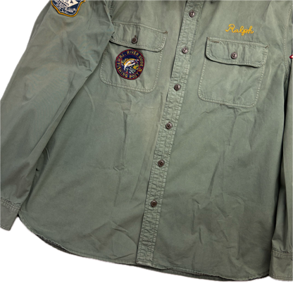 Polo Country Ralph Lauren Rod & Reel Green Fishing Shirt - XXL