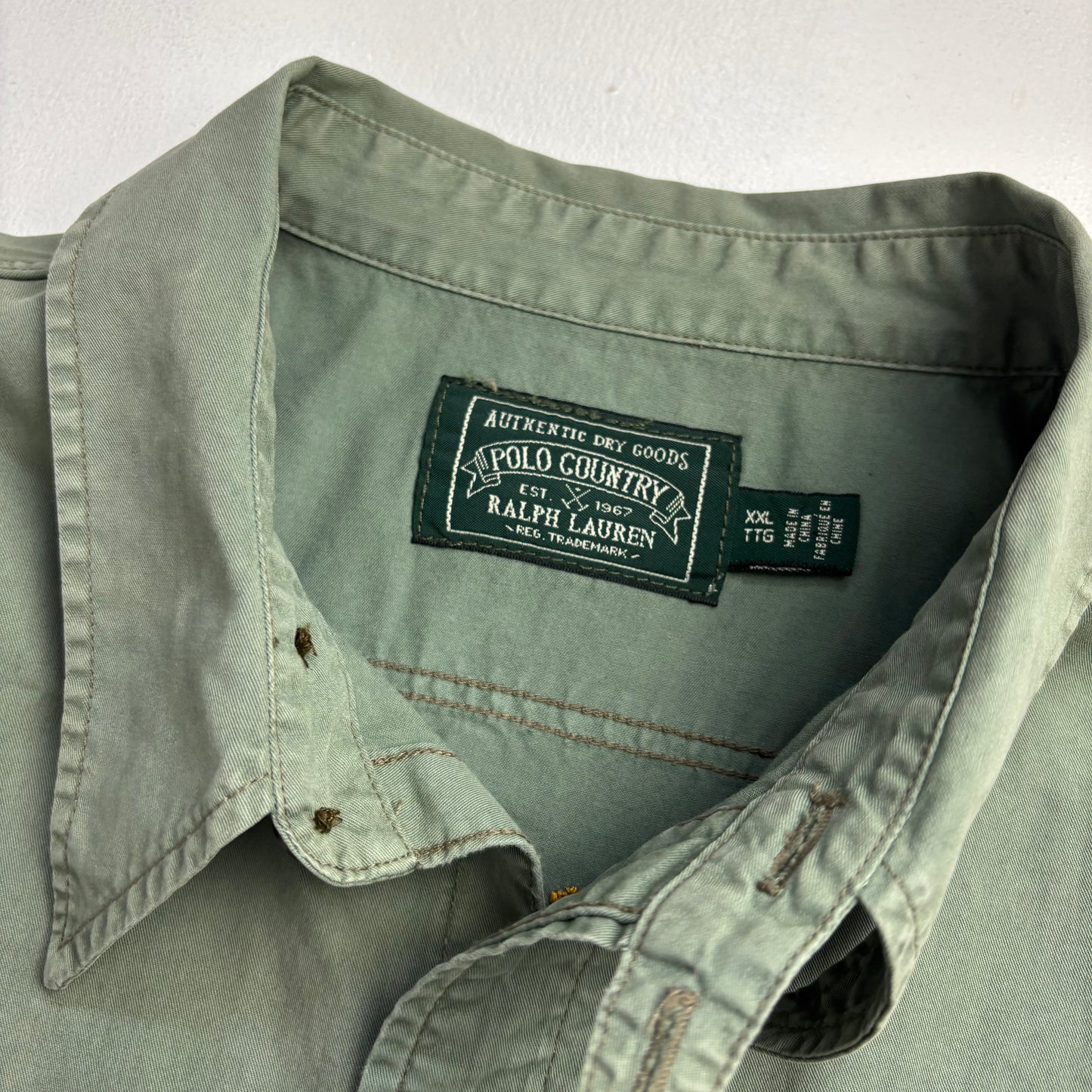 Polo Country Ralph Lauren Rod & Reel Green Fishing Shirt - XXL