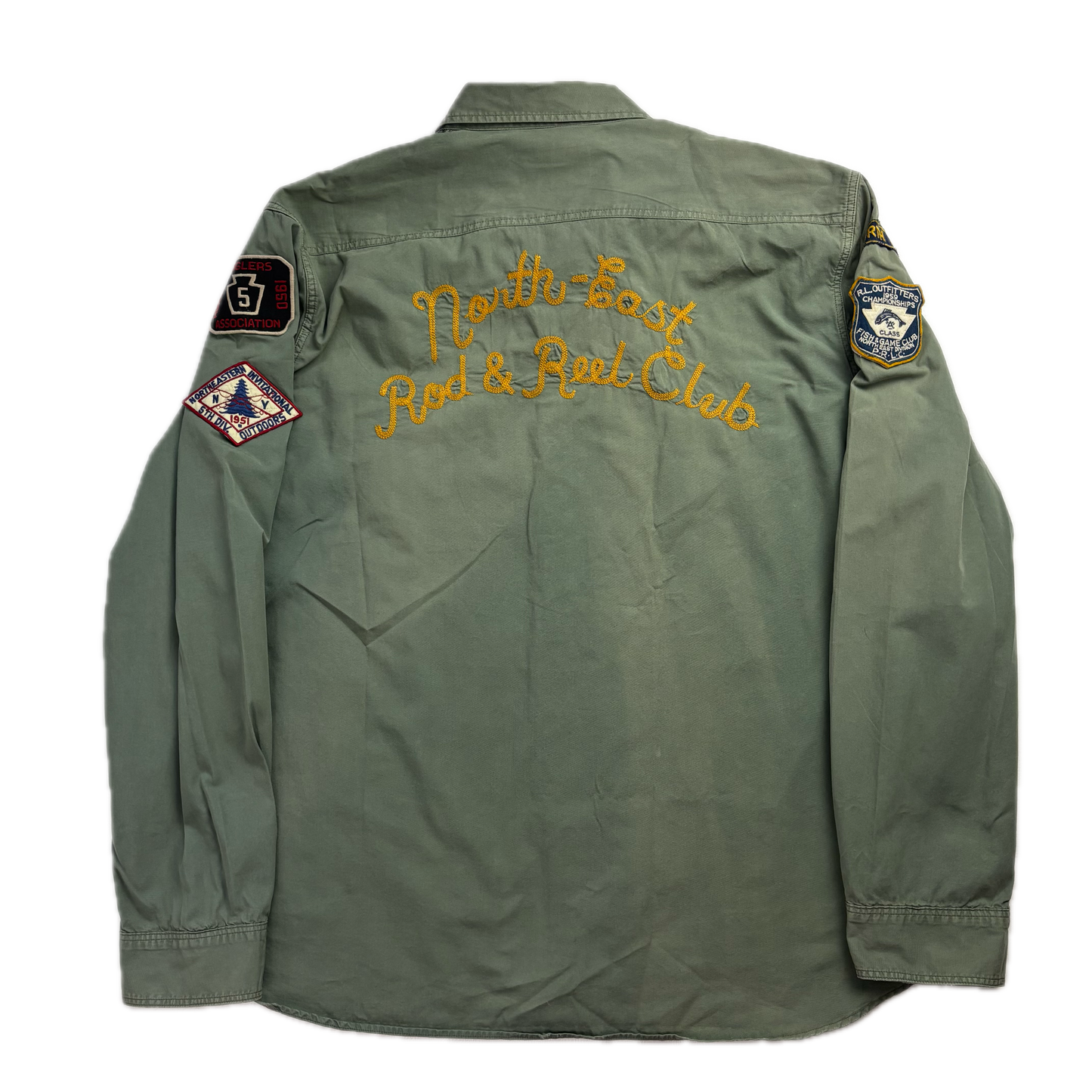 Polo Country Ralph Lauren Rod & Reel Green Fishing Shirt - XXL