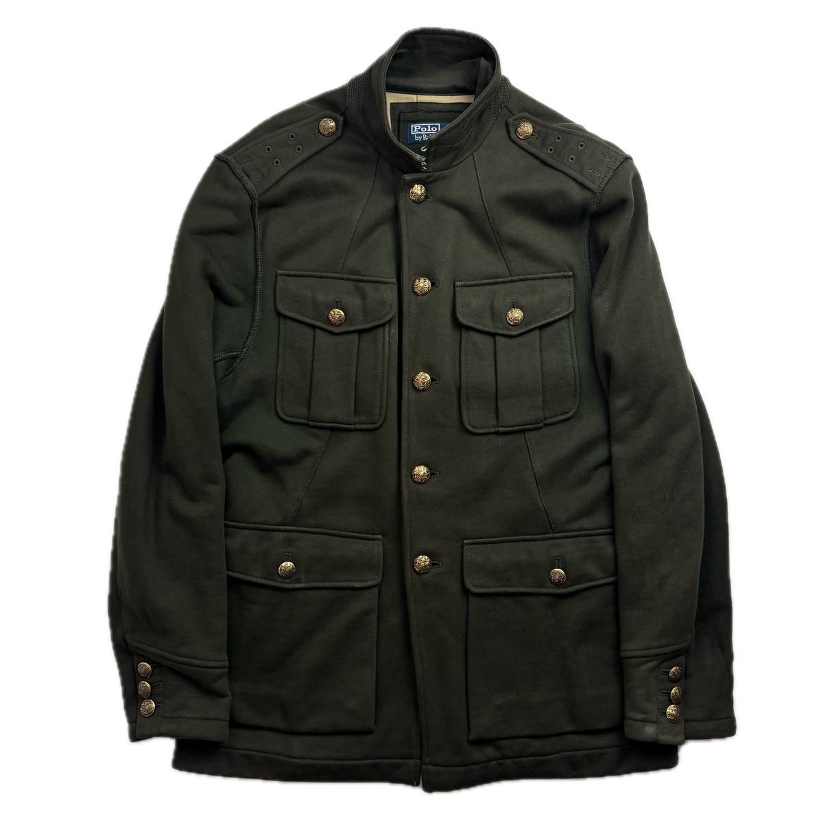 Polo Ralph Lauren Green Military Battle Dress Officer Jacket (Cotton) -  M