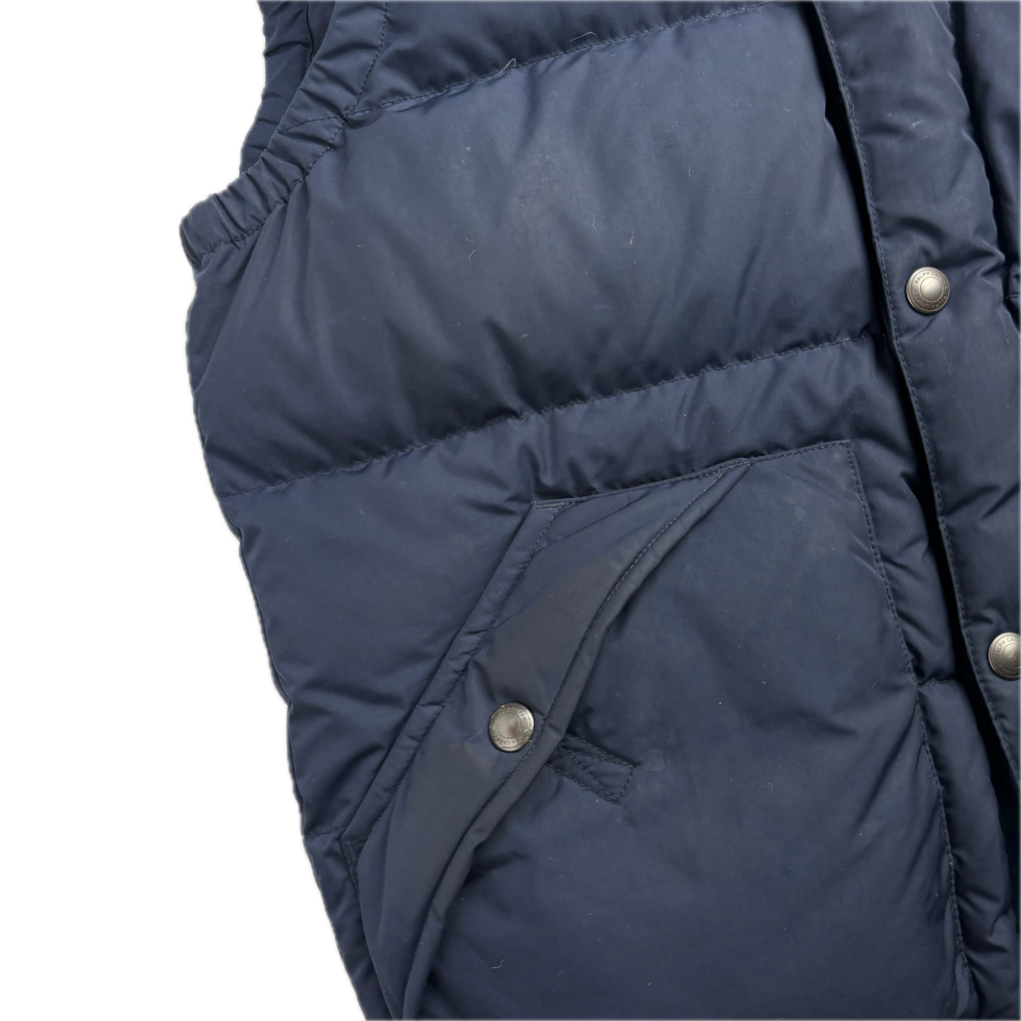 Polo Ralph Lauren Navy Hooded Body Warmer Gilet Down Vest - M