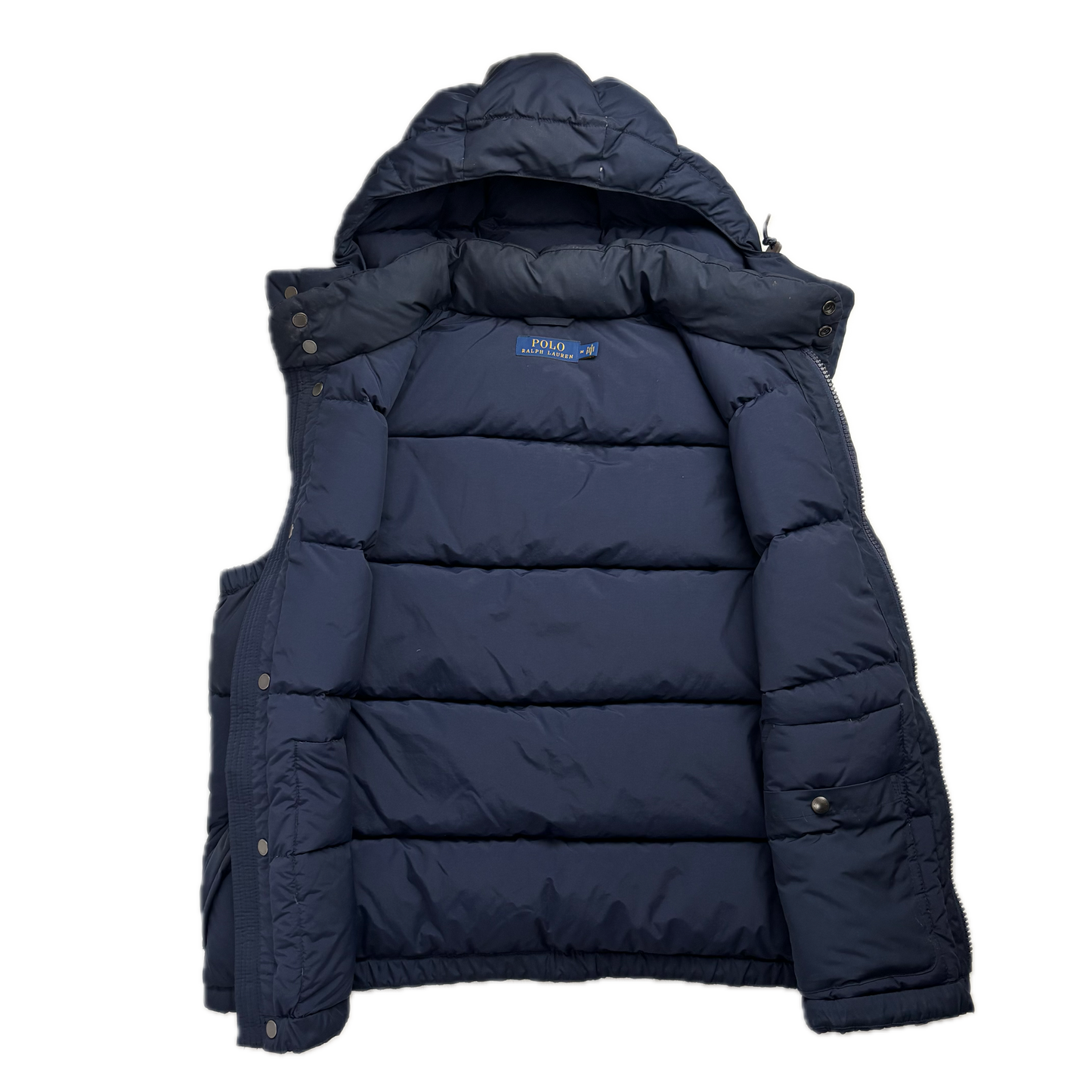 Polo Ralph Lauren Navy Hooded Body Warmer Gilet Down Vest - M