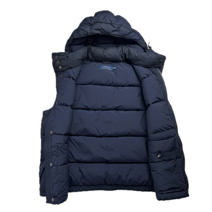 Polo Ralph Lauren Navy Hooded Body Warmer Gilet Down Vest - M