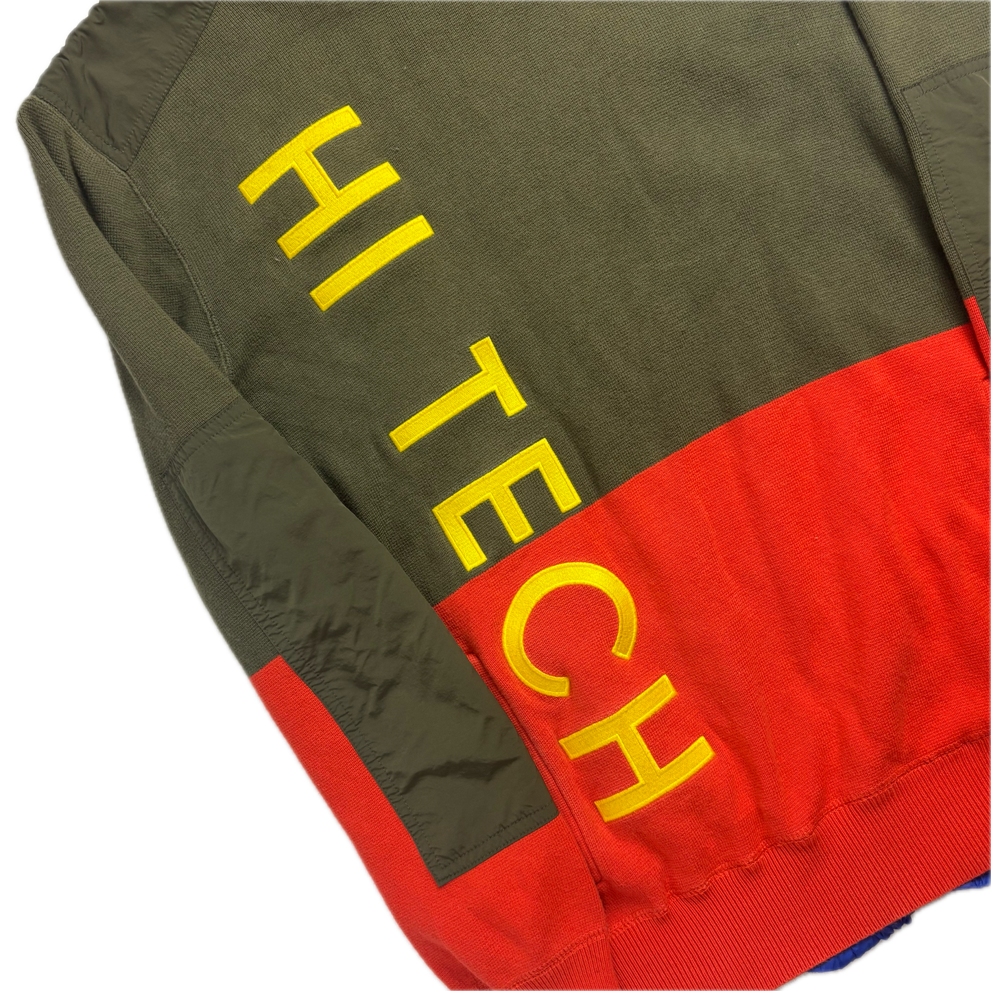 Ralph Lauren Polo Hi-Tech Hybrid Olive Green Orange Hoodie - S