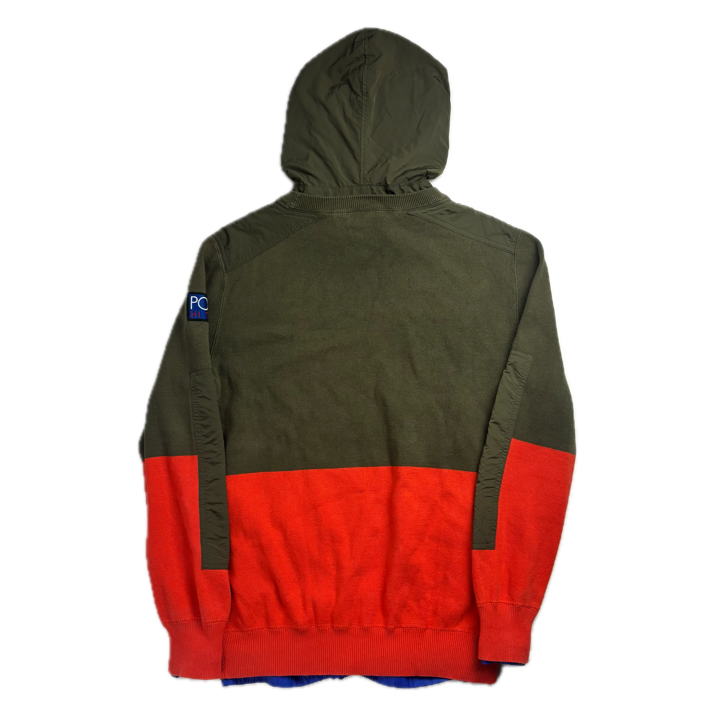 Ralph Lauren Polo Hi-Tech Hybrid Olive Green Orange Hoodie - S