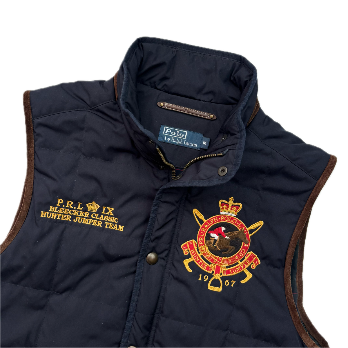 Polo Ralph Lauren Navy Equestrian Gilet Bleecker Jumper Vest - M