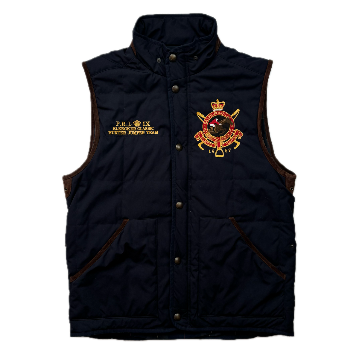 Polo Ralph Lauren Navy Equestrian Gilet Bleecker Jumper Vest - M