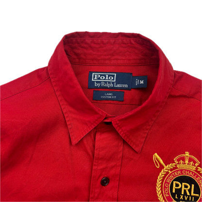 Polo Ralph Lauren Red Mercer RL Polo Winter Cup 2008 Equestrian Lang Shirt - M