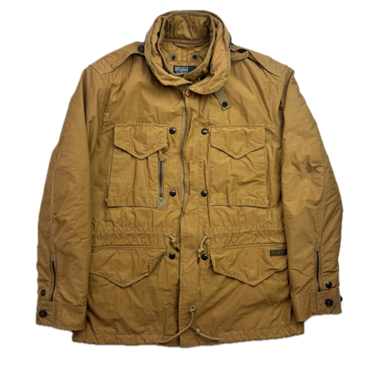 Polo Ralph Lauren 2 in 1 Tan Utility Jacket with Quilted Liner - L